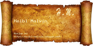 Heibl Malvin névjegykártya